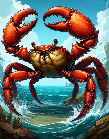 Морской краб — карта воды